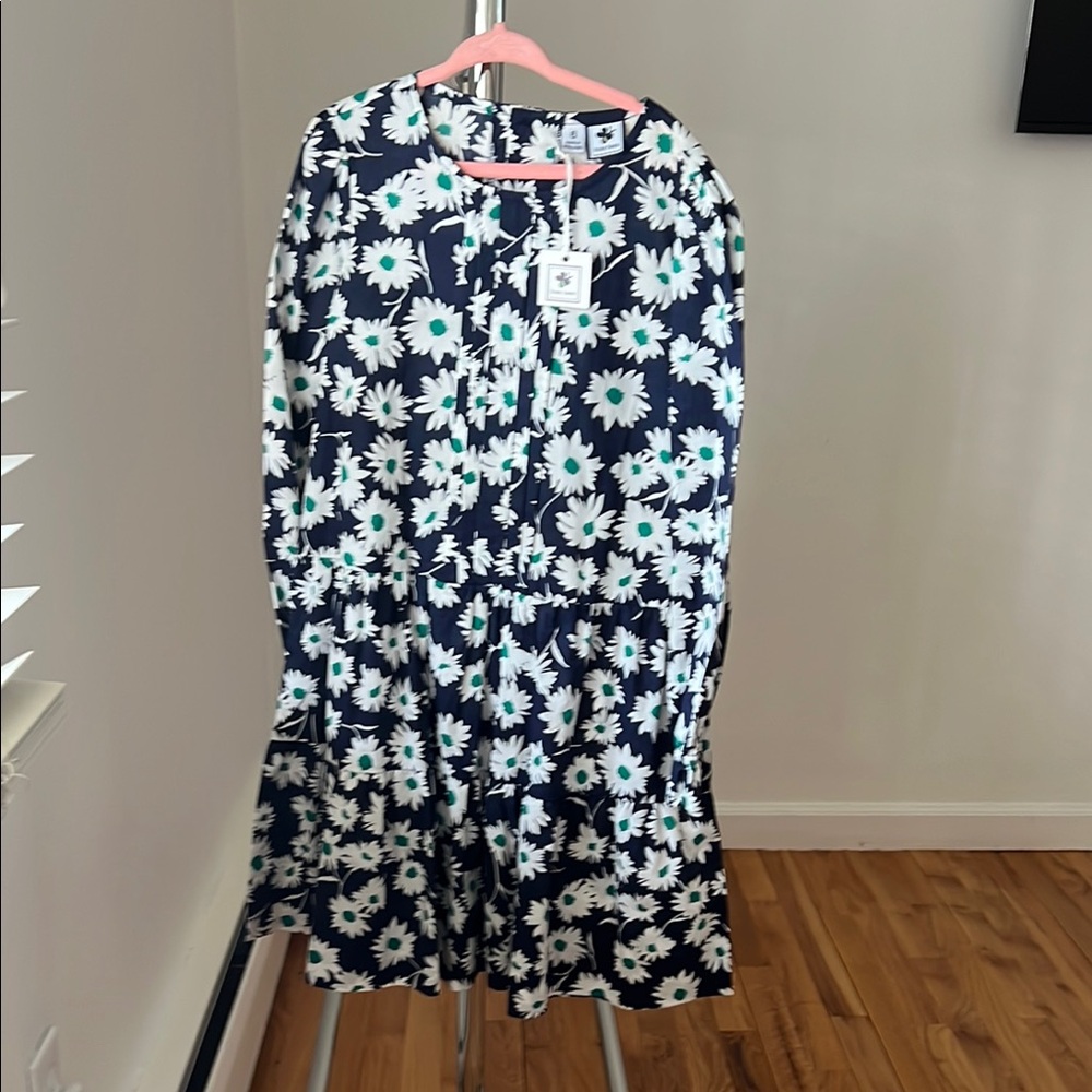 Girls NWT Floral Navy Busy Bees Dress